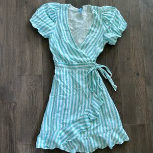 Draper James Stripe Wrap Dress